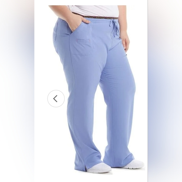 Heartsoul Heart Breaker Drawstring Eggplant Plus Size Scrub Pant - Picture 9 of 9